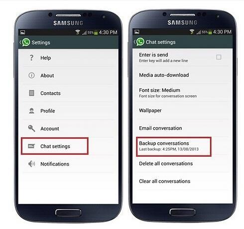 Копирование чата
