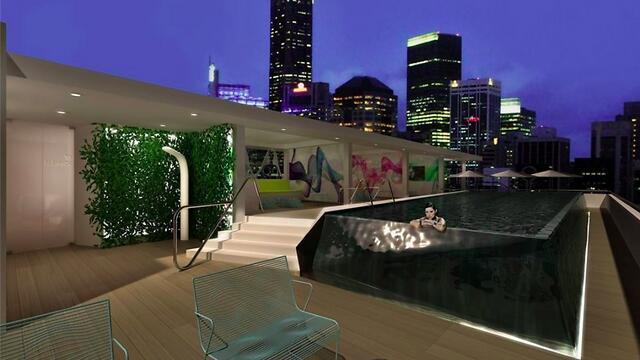 Relaxing at the Poli (artist's rendering)