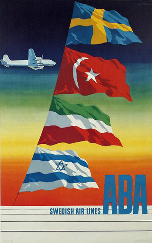 Swedish airline ABA, which became part of SAS, promoted its new destinations in the early 60s