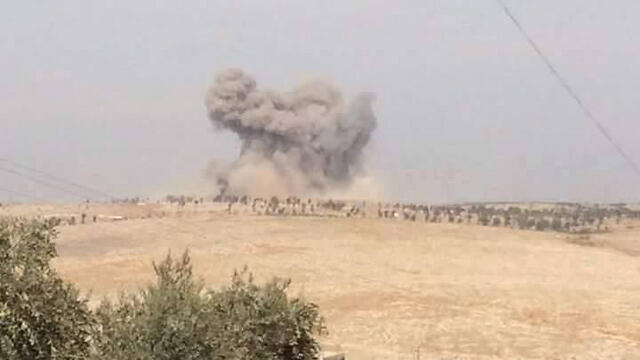 Russian attack at Kfar Nebel near Idlib 