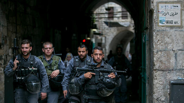Border Police troops in Jerusalem (Photo: Ohad Zwigenberg)