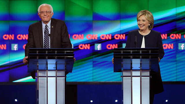 Sanders and Clinton.  The Jewish people should remember that political visibility has rarely been beneficial for Diaspora Jewry (Photo: AFP)