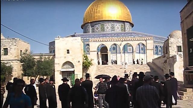 Jewish men at the Temple Mount