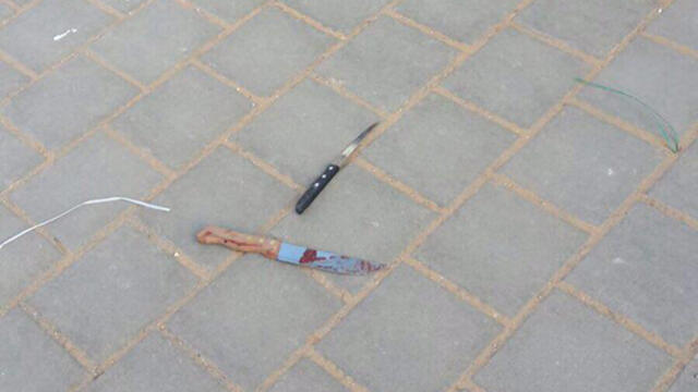 Knives used by the attackers