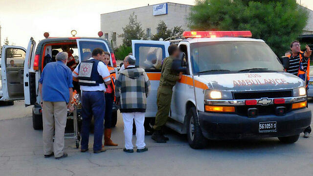 Emergency services at scene of the attack (Photo: MDA)