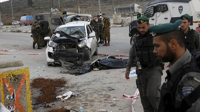 Scene of attack at Tapuah junction