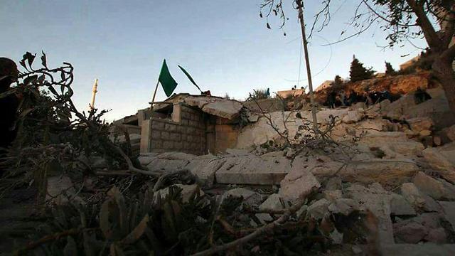 Demolition of a Palestinian terrorist's home in Silwad.
