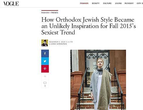 Vogue's article on the Orthodox fashion inspiration (Screenshot)nullnull Vogue's article on the Orthodox fashion inspiration (Screenshot)