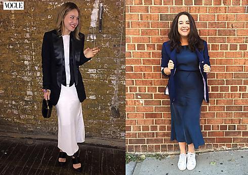 Simi Polonsky and Chaya Chanin model modest fashion in Vogue (Photo: Frock Swap) (צילום: Frock Swap) Simi Polonsky and Chaya Chanin model modest fashion in Vogue (Photo: Frock Swap)