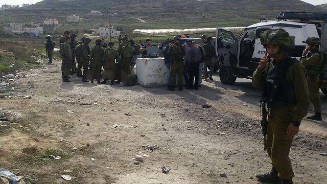 Scene of the attack at the Fawwar junction (Photo: Mount Hebron spokesman)