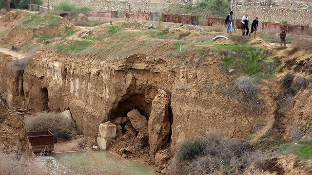 An area where tunnels had been flooded