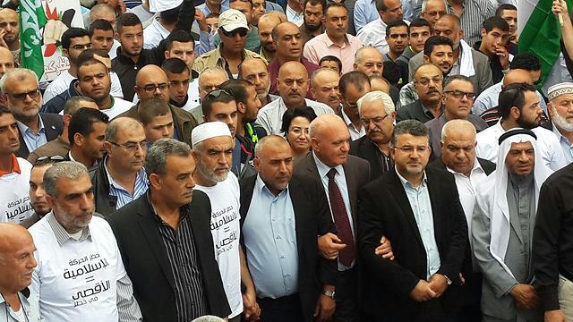 Protesters in Umm al-Fahm (Photo: Hassan Shaalan)