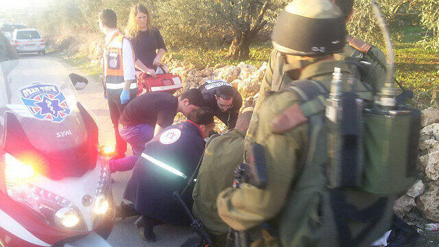 Scene of the attack at Al-Lubban ash-Sharqiya (Photo: TPS) (צילום: TPS) Scene of the attack at Al-Lubban ash-Sharqiya (Photo: TPS)