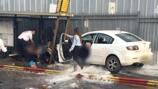 Vehicular attack at the entrance to Jerusalem on Monday