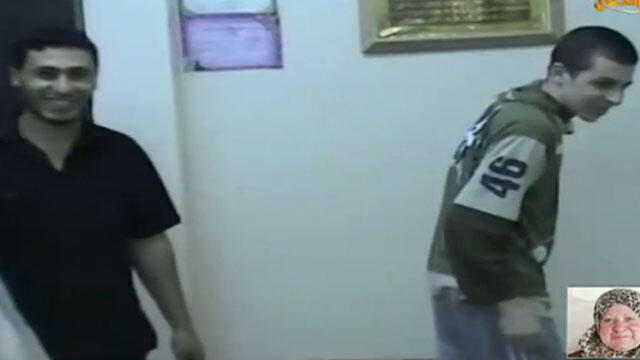 A still from a new video showing Gilad Shalit during his period of captivity in the Gaza Strip