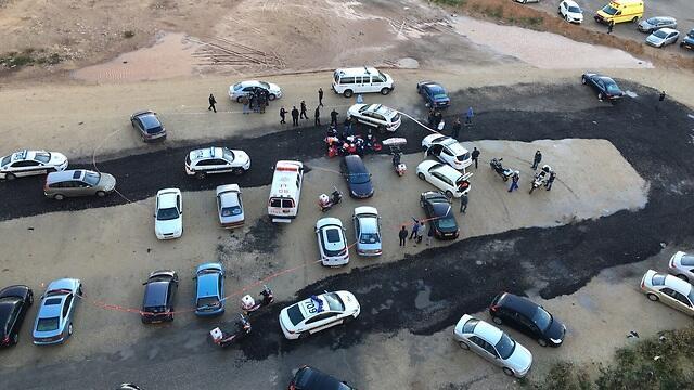 The scene where Shaban's body was found in north Tel Aviv (Photo: Tzvika Snir)
