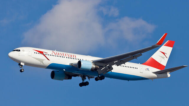 An Austrian Airlines plane (צילום: shutterstock) An Austrian Airlines plane