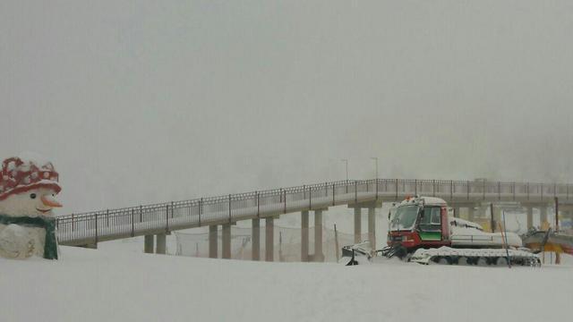 Hermon ski site, Monday morning (צילום: אתר החרמון) Hermon ski site, Monday morning