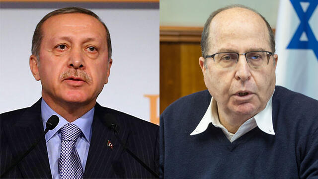 Turkish President Erdogan; Defense Minister Ya'alon (Photos: AP, Emil Salman) (צילום: AP, אמיל סלמן) Turkish President Erdogan; Defense Minister Ya'alon (Photos: AP, Emil Salman)