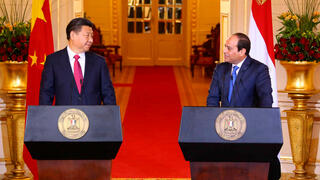 Chinese leader Xi Jinping and Egyptian President Abdel Fattah el-Sisi 