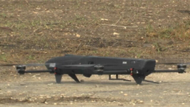 The drone on the ground (Photo: IAI)
