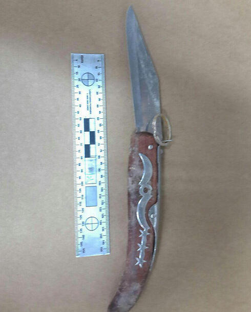 The knife used in the attack (Photo: Israel Police)