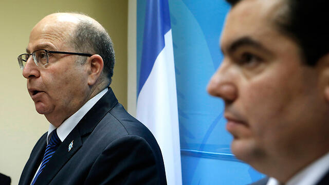 Moshe Ya'alon with his Cypriot counterpart (Photo: AP) (צילום: AP) Moshe Ya'alon with his Cypriot counterpart (Photo: AP)