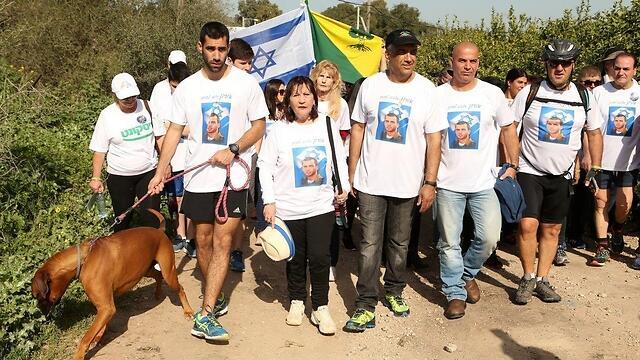 Marching for Oron Shaul (Photo: Elad Gershgoren) (צילום: אלעד גרשגורן) Marching for Oron Shaul (Photo: Elad Gershgoren)
