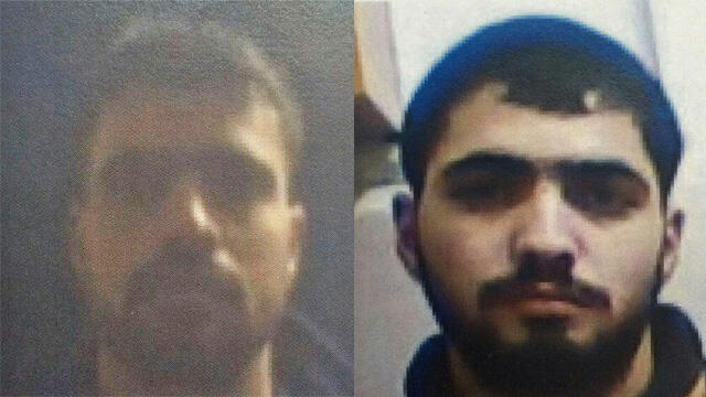 Faisal Badwi, left, and Akram Badwi, right, arrested for Hebron sniper shootings (Photo: Shin Bet)