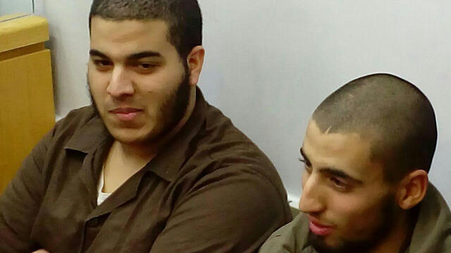 Masarwa, left, and Ahmed in court (Photo: Hassan Shaalan) (צילום: חסן שעלאן) Masarwa, left, and Ahmed in court (Photo: Hassan Shaalan)