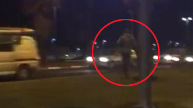 Jaffa attacker fleeingnullnull Jaffa attacker fleeing