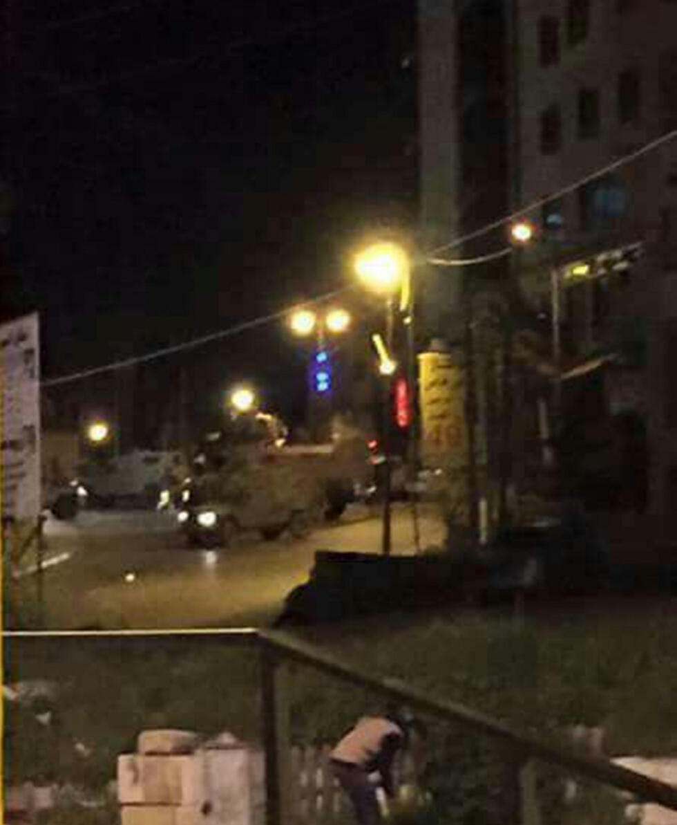 IDF forces outside Falasteen al-Yom's station in al-Bireh