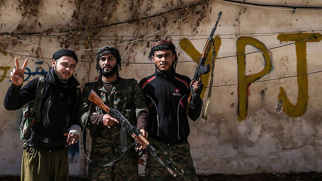 Kurdish fighters in Aleppo, 2016 