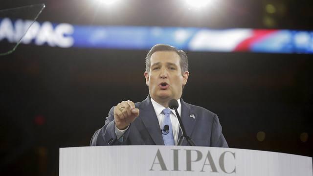 US Senator Ted Cruz speaking at AIPAC (Photo: Reuters)