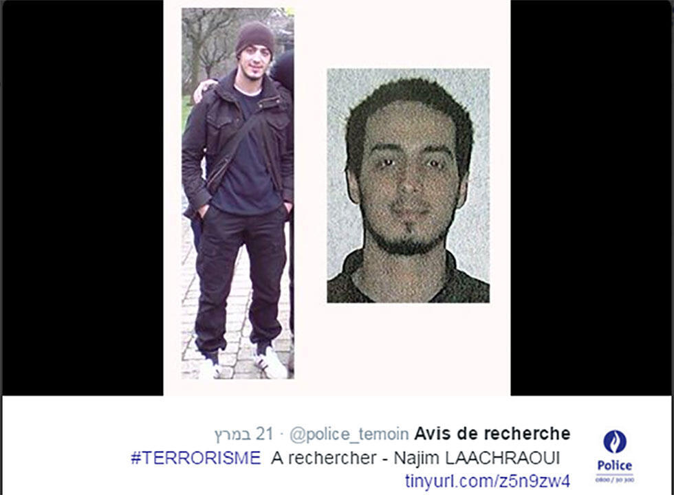 The wanted notice put out for Najim Laachraouinullnull The wanted notice put out for Najim Laachraoui