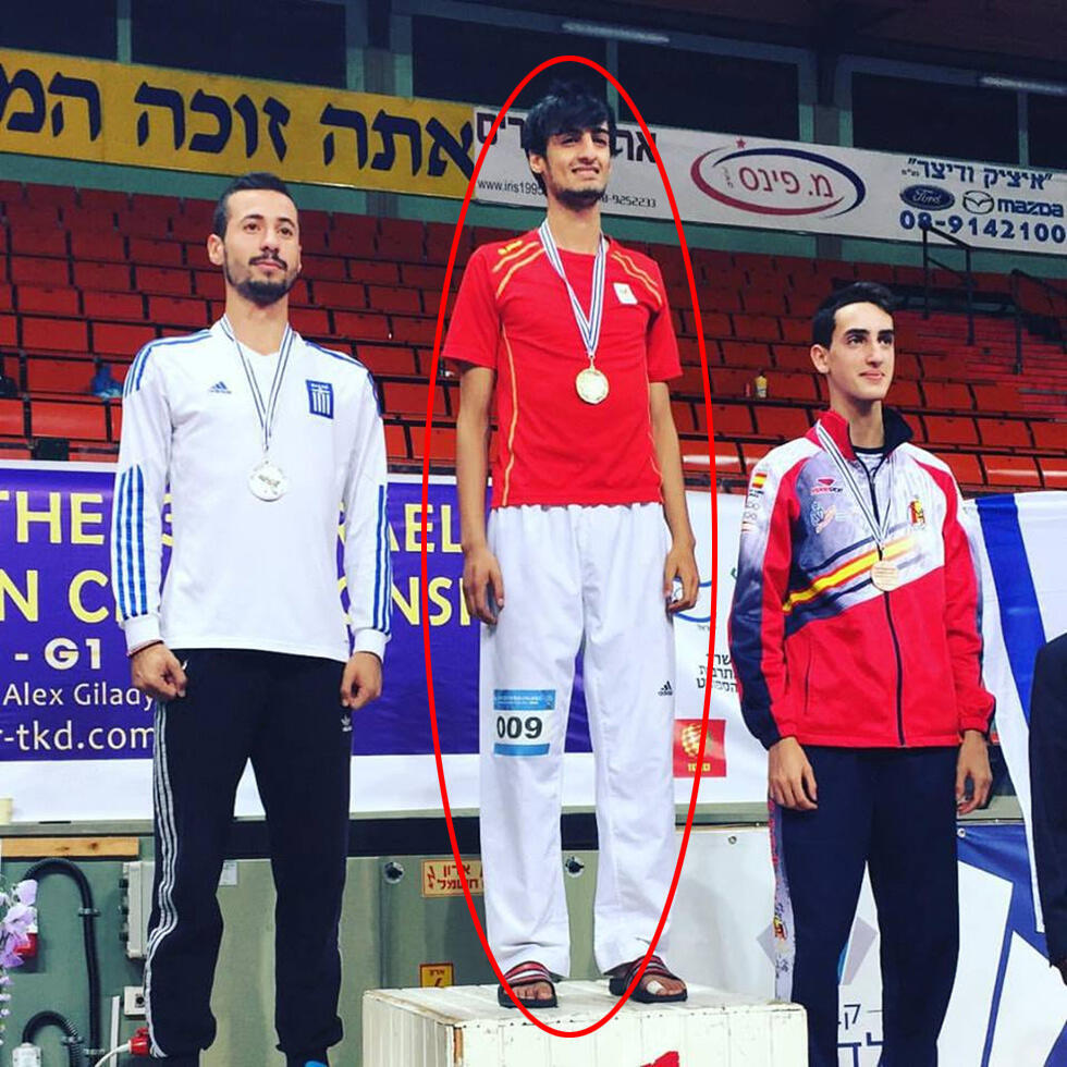 Mourad Laachraoui with gold medal at Israel's taekwondo championship in September 2015nullnull Mourad Laachraoui with gold medal at Israel's taekwondo championship in September 2015