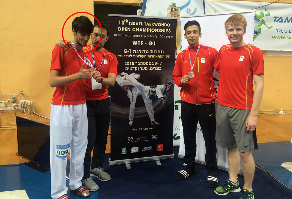 Mourad Laachraoui with his gold medalnullnull Mourad Laachraoui with his gold medal