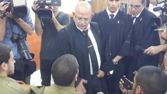 The Kfir Brigade solider involved in the Hebron shooting incident in court last Friday (Photo: Motti Kimchi)