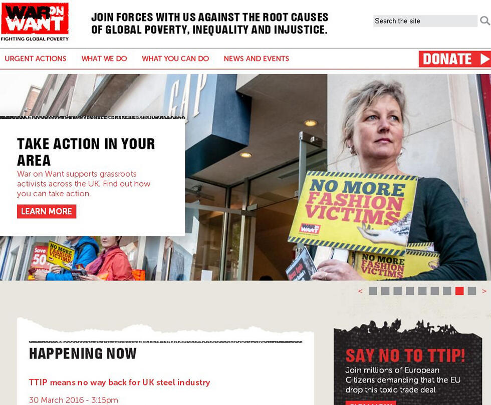 UK NGO War on Want's website 
