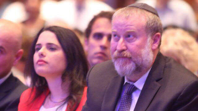Shaked and Attorney General Mandelblit (Photo: Motti Kimchi)