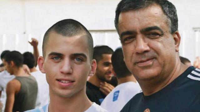 Herzl Shaul with his son, First Seargent Oron Shaul, killed during Operation Protective Edge (Photo: Family picture)