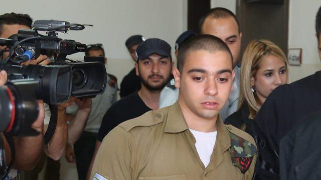 Elor Azaria in court. (Photo: Motti Kimchi)