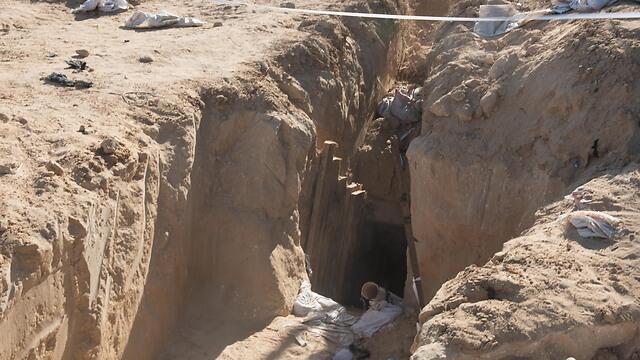 The new tunnel discovered two weeks ago (Photo: IDF Spokesman's Unit)