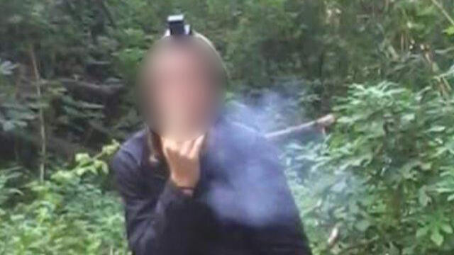 One of the arrested suspects 