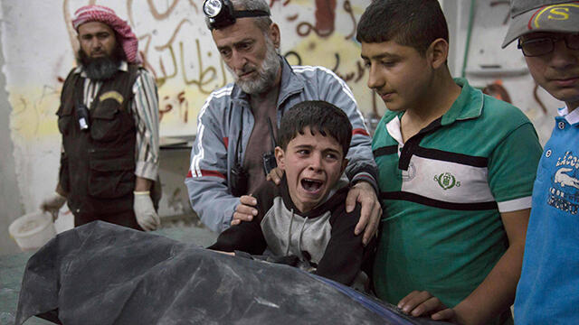 Results of an airstrike on an MSF hospital in Aleppo (Photo: AFP)