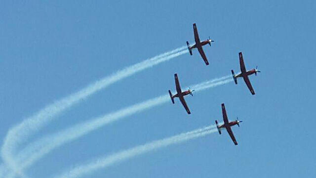 IAF flyover (Photo: Ronen Keren) (צילום: רונן קרן) IAF flyover (Photo: Ronen Keren)