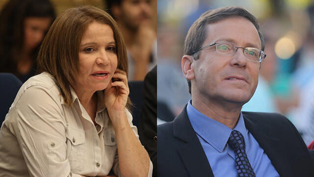 Opposition leader Isaac Herzog (R) and MK Shelly Yachimovich (Photo: Motti Kimchi, Gil Yohanan)