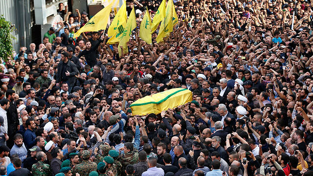 Badreddine's funeral Friday (Photo: AP)