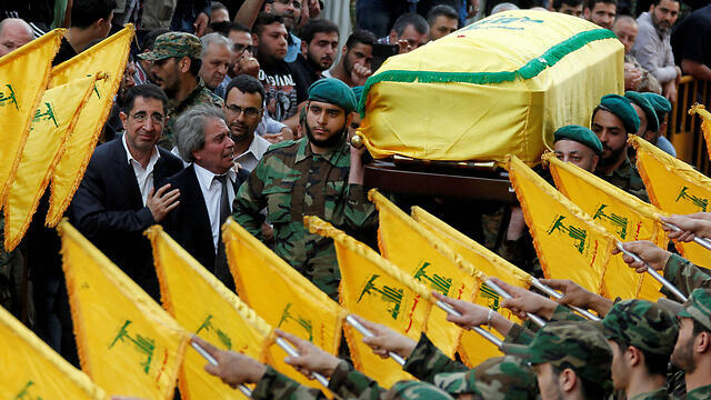 Badreddine's funeral, Friday. (Photo: Reuters) (צילום: רויטרס) Badreddine's funeral, Friday. (Photo: Reuters)