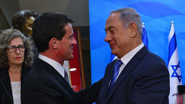 A photo of Valls and Netanyahu, released by the Government Press Office (Photo: Koby Gideon, GPO) (צילום :קובי גדעון, לע"מ) A photo of Valls and Netanyahu, released by the Government Press Office (Photo: Koby Gideon, GPO)